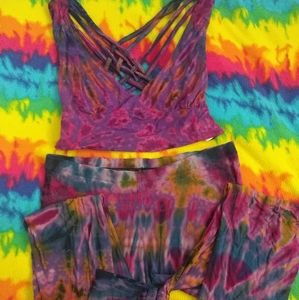 Matching festival Yoga tie dye set